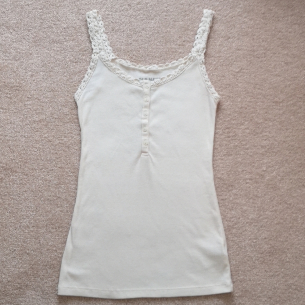 Old Navy beige lace camisole